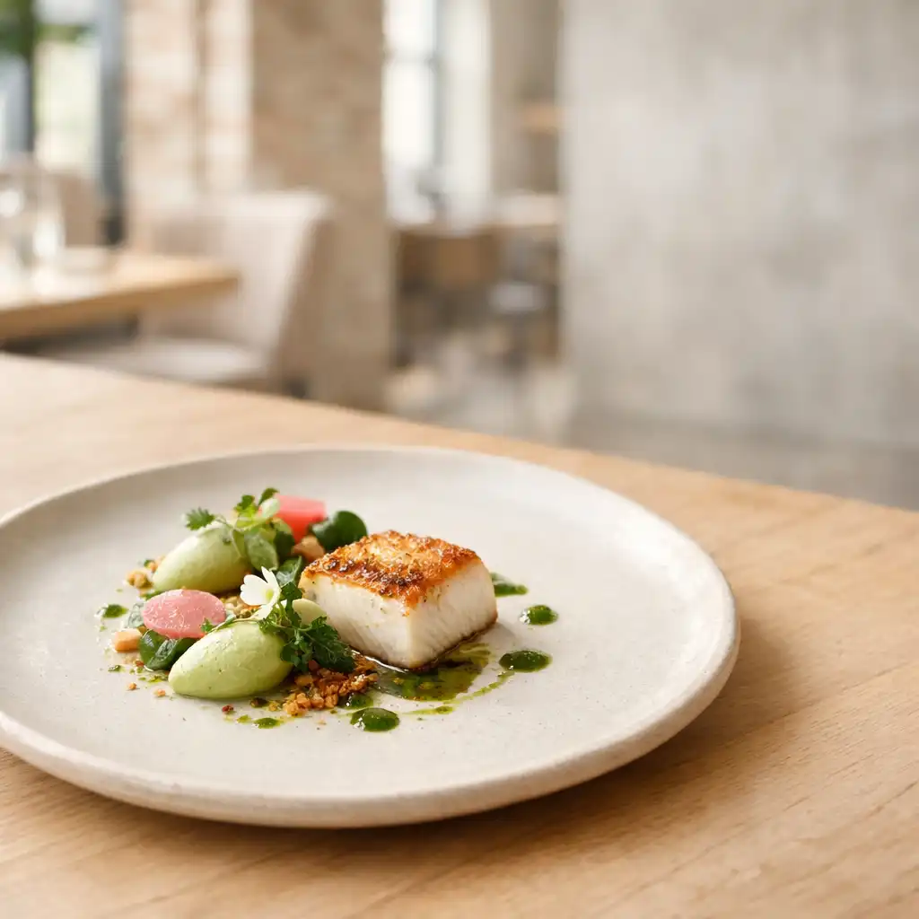 Elegancko podane danie fine dining